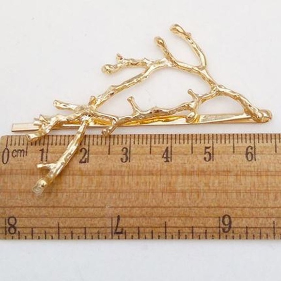 'Enchanted Tree' Golden Branch 2-piece Hair Pin - Picture 6 of 8